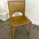 Lot 4 chairs all leather cream design 70s/80s Italy vintage