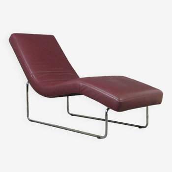 Lounge chair leather plum Benz