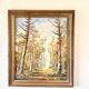 Oil on canvas, glazed wooden frame