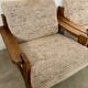 Lot of 2 solid elm armchairs, Maison Regain design, 70s vintage