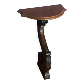 Table de nuit mural bois