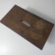 Old small wooden bench step in solid oak