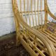 Fauteuil chauffeuse vintage en rotin des années 70