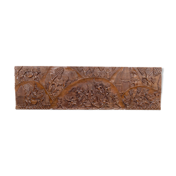 Important Monoxyle Panel, Bamoun Bas-Relief, Cameroon, Circa 1960