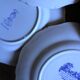 6 romantic blue Lunéville Sarreguemines dinner plates