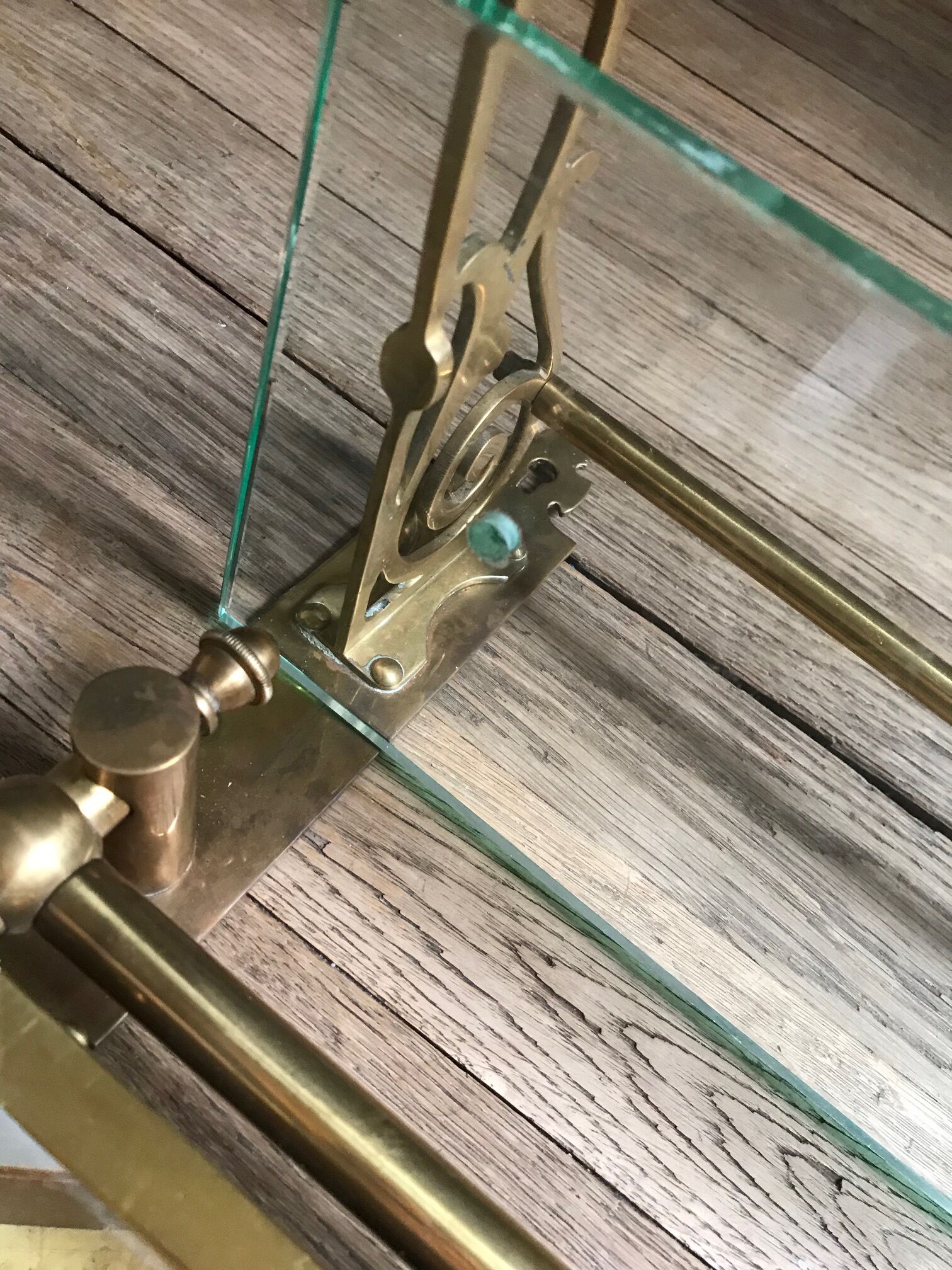 Miroir en laiton biseauté