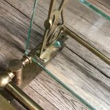 Beveled brass mirror