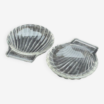 Two. Scallops, vintage pyrex.