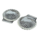 Two. Scallops, vintage pyrex.