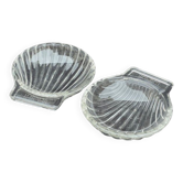 Two. Scallops, vintage pyrex.