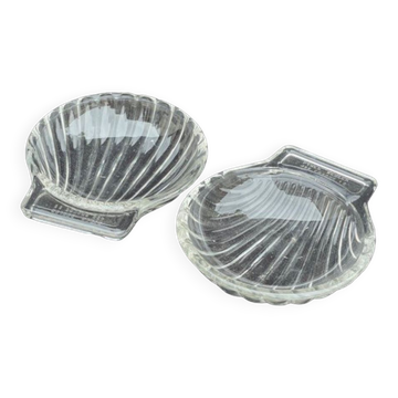 Two. Scallops, vintage pyrex.