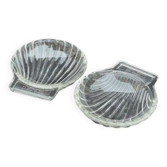 Two. Scallops, vintage pyrex.