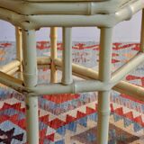 Bamboo coffee table painted yellow