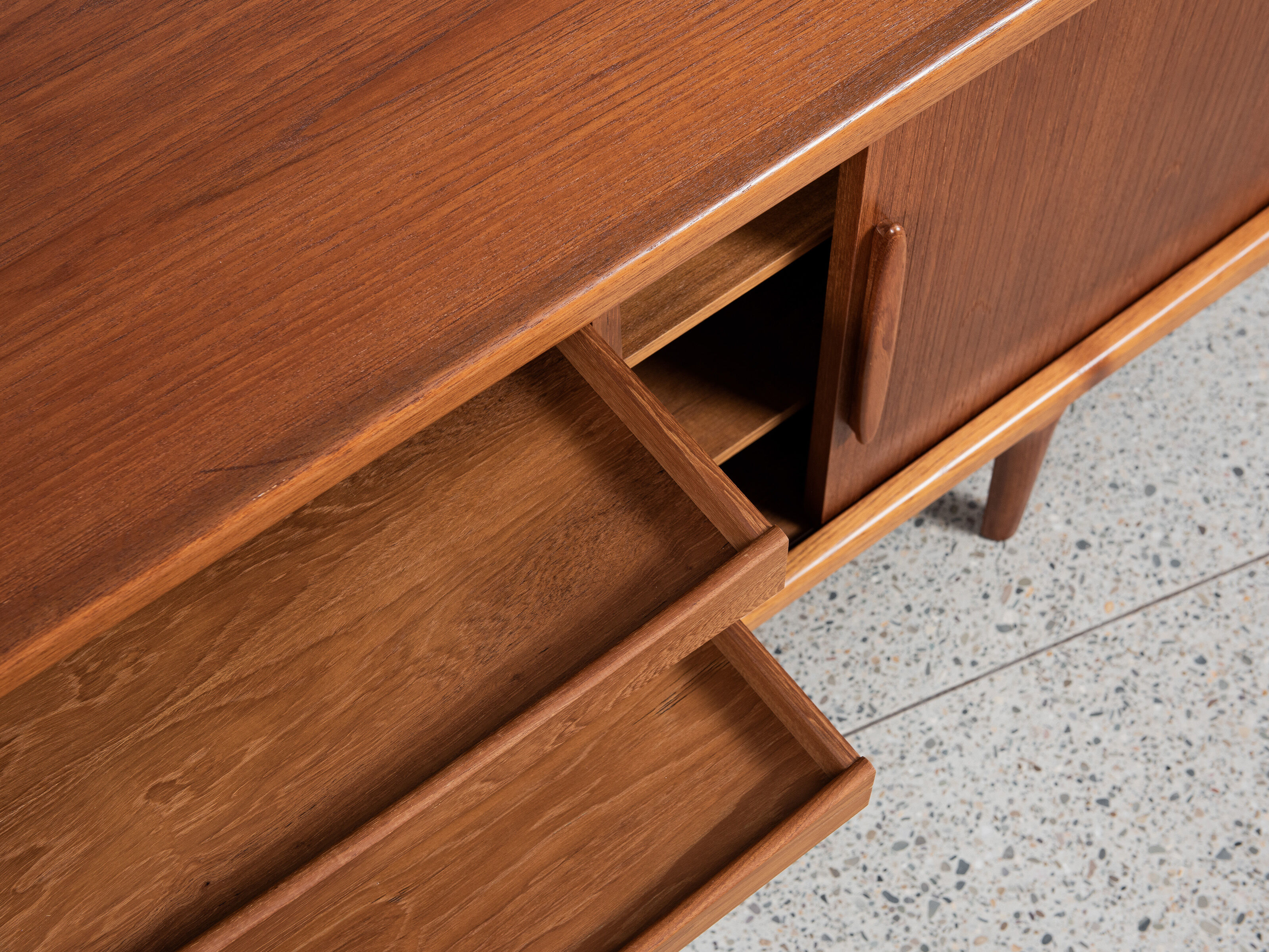 Midcentury Danish sideboard in teak by Johannes Andersen for Silkeborg