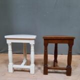Pair of stool in solid chene