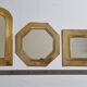 Set of 3 wall mirrors in brass, Moroccan craftsmanship, 20 cm