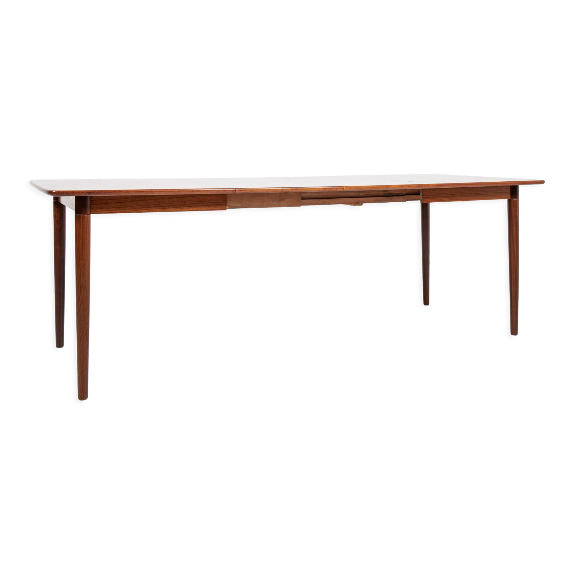 Midcentury extendable dining table in teak by Alf Aarseth for Gustav Bahus 1960s