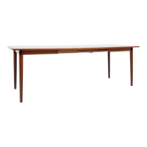 Midcentury extendable dining table in teak by Alf Aarseth for Gustav Bahus 1960s