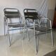 Enbsemble 3 chaises bistrot en aluminium