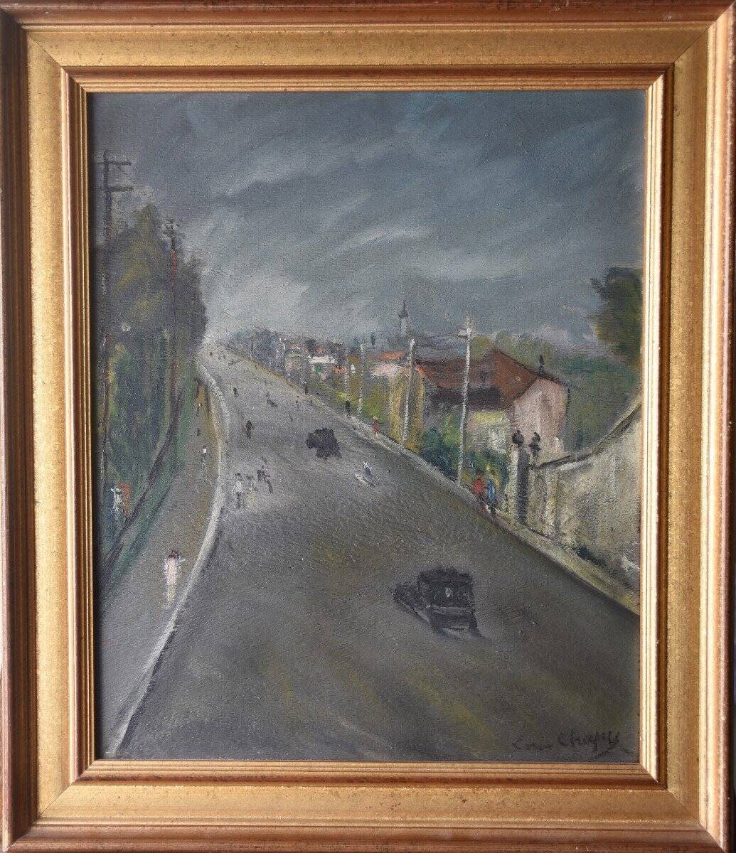 Louis Chapuy, La montée de Champagne à Lyon (vers 1935)