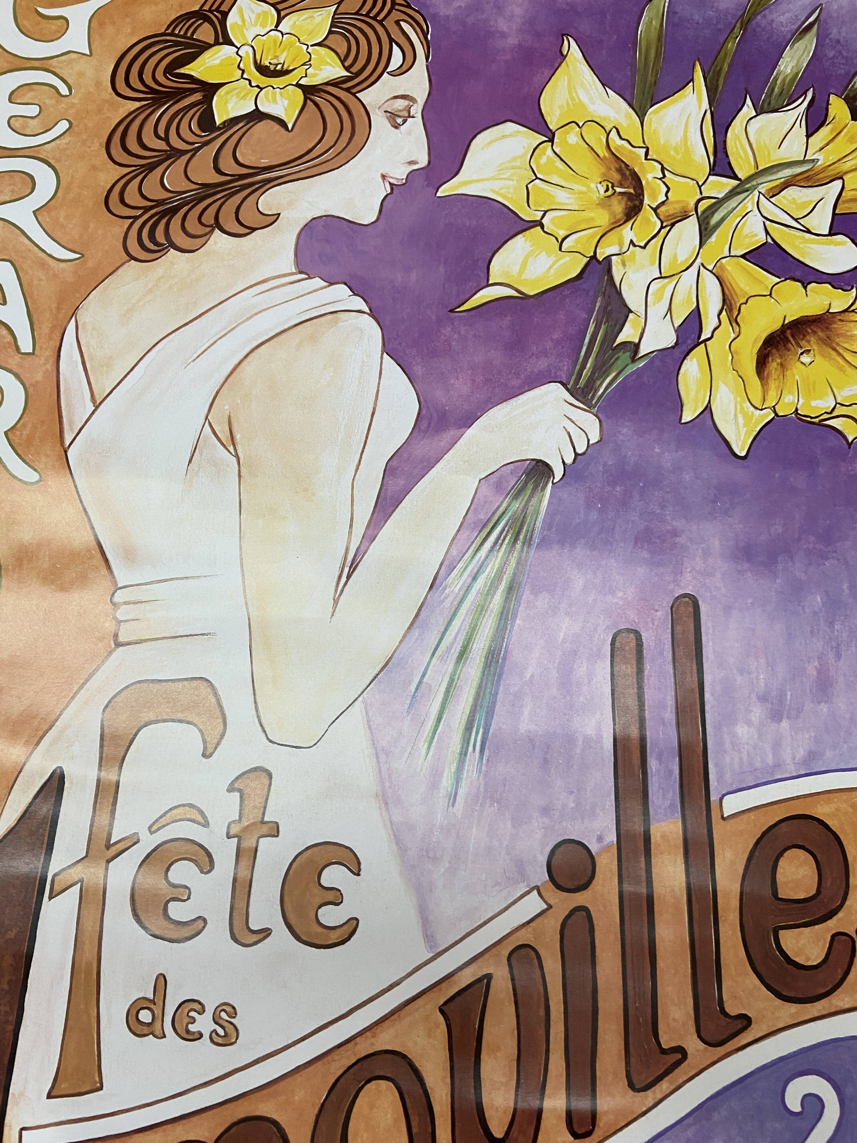 Affiche fête des jonquilles gérardmer vosges 1985