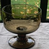 Fruit cup in brown blown glass the vintage France rocker