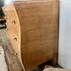 Vintage Art Deco chest of drawers – Curved burl wood front