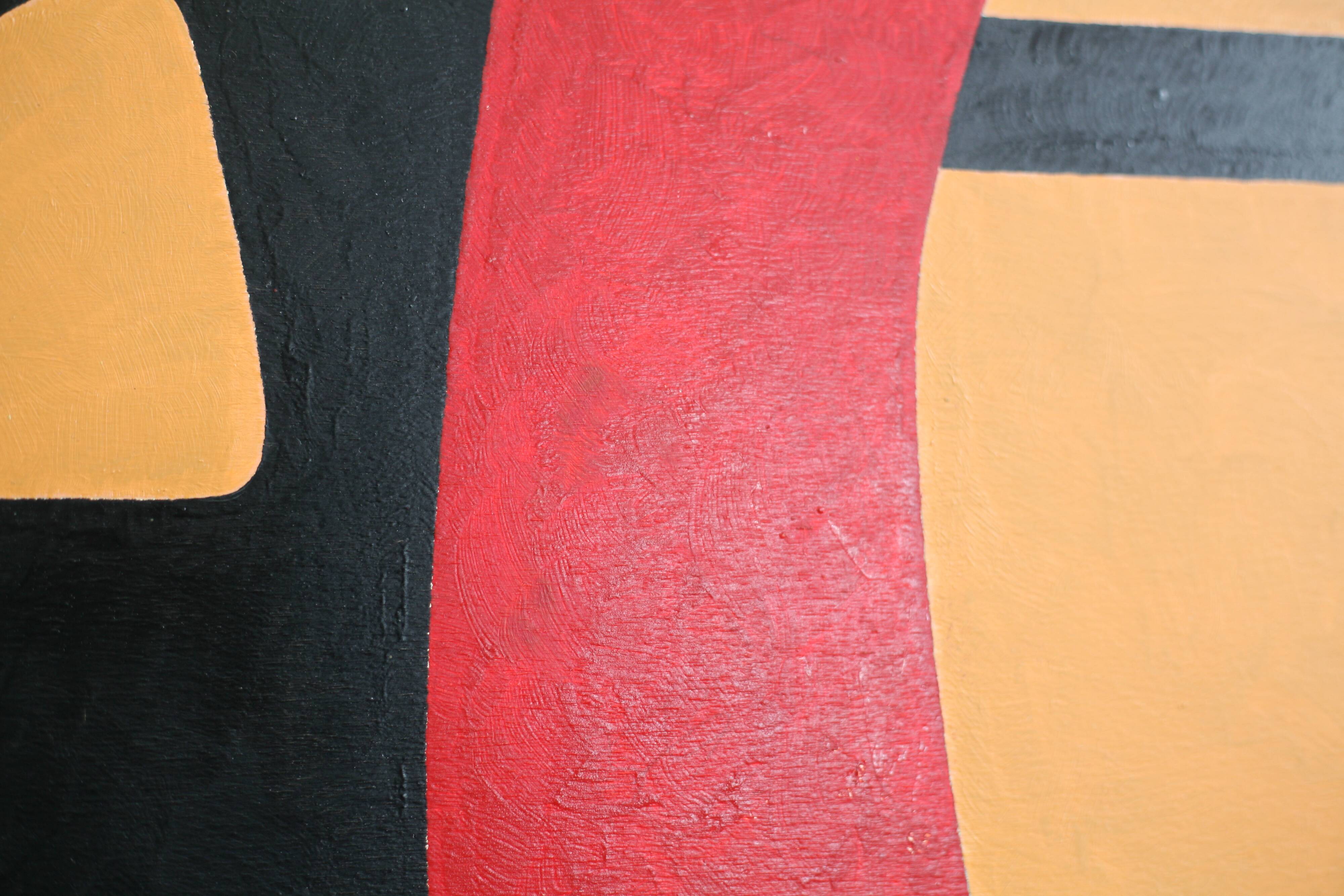 Painting (painted wooden panel without fixing). Free forms, 70s