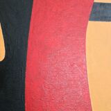 Tableau (panneau bois peint sans fixation). Formes libres, années 70