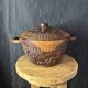 African Art - Madagascar - Vintage - Covered Pot - Carved Rosewood - 1950