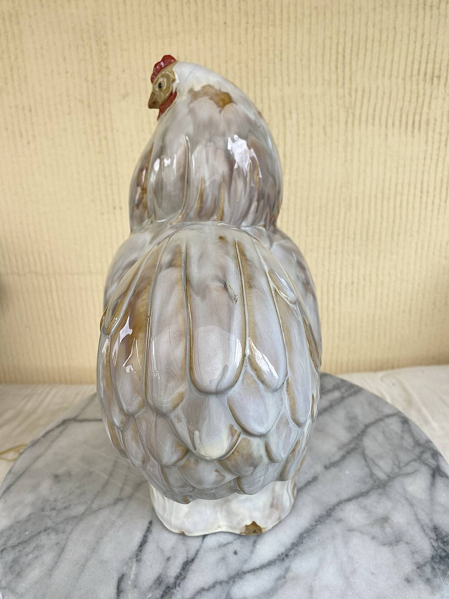 Vintage glazed ceramic rooster