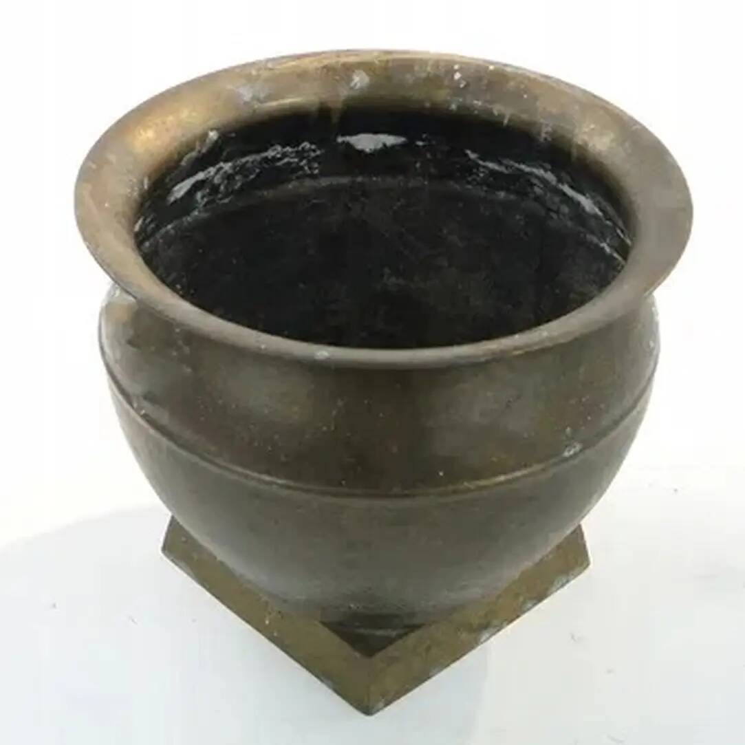 Cache-pot Art Déco, étain, Pologne, années 1970