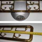 Vintage Art-Deco brass Wall Coat Rack France, 1940s