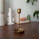 Vintage candle holder in solid gold brass