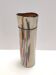 Beige Cylindric Encased and Hand-blown Opaline Glass Vase, Italy