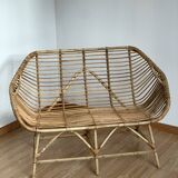 Rattan bench