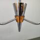 Mid-Century Pendant Light, Copper and Chrome, Czechoslovakia, 1970s