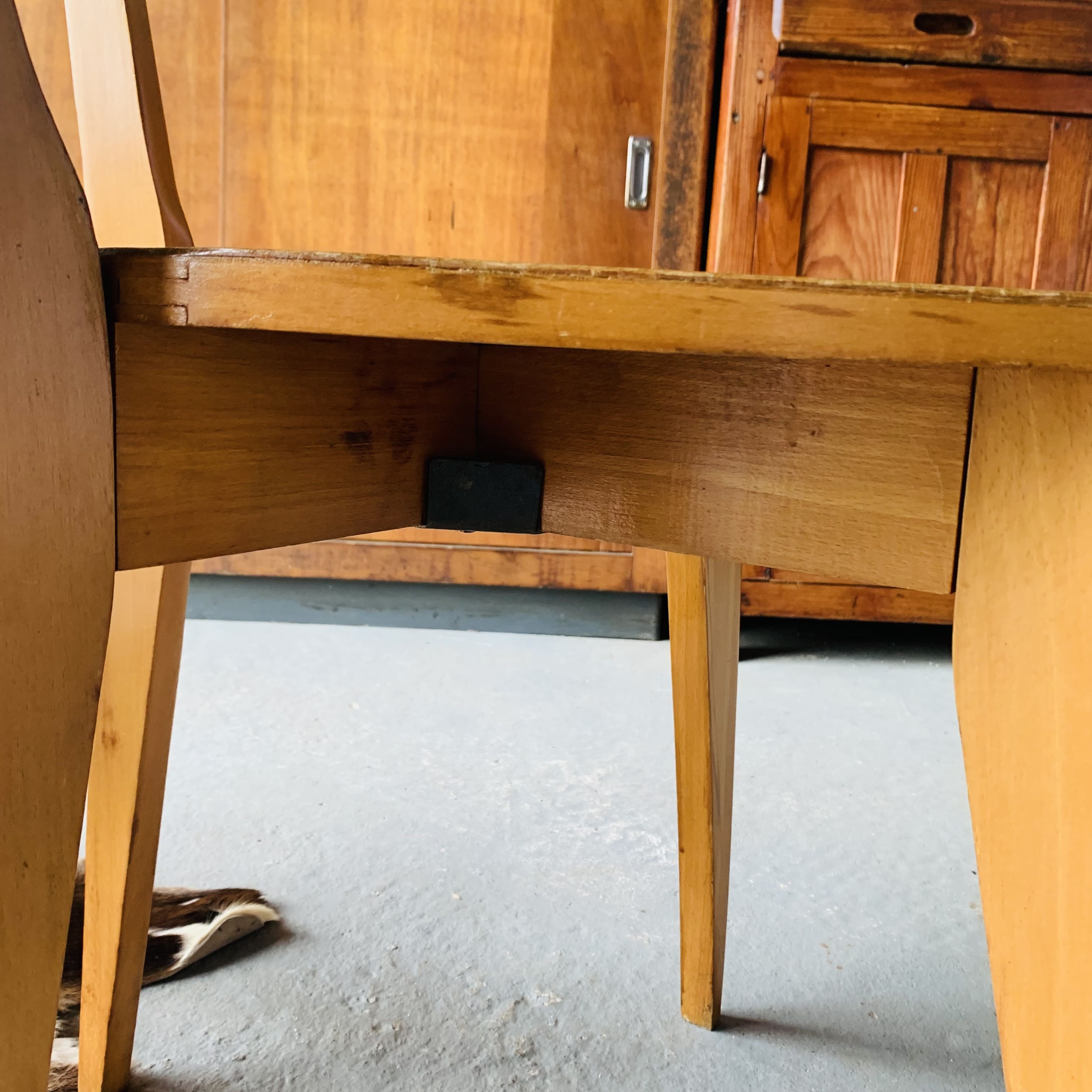 Pair of vintage 70's chairs with compass feet