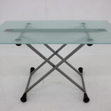 1990s Desalto Glass Elevator Coffee or Dining Table, Italy