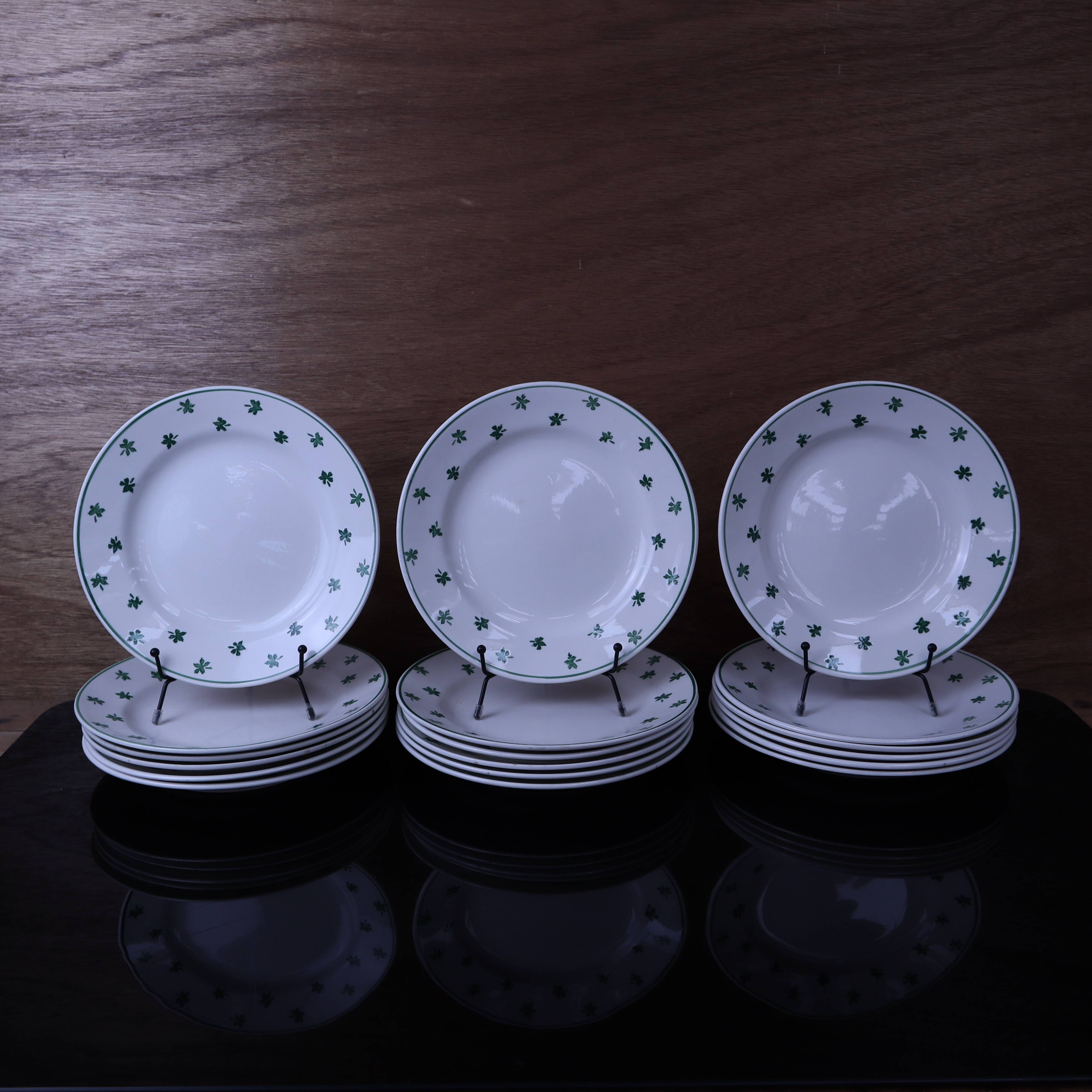 Set of 6 flat plates 5200 Sarreguemines and Digoin Vintage