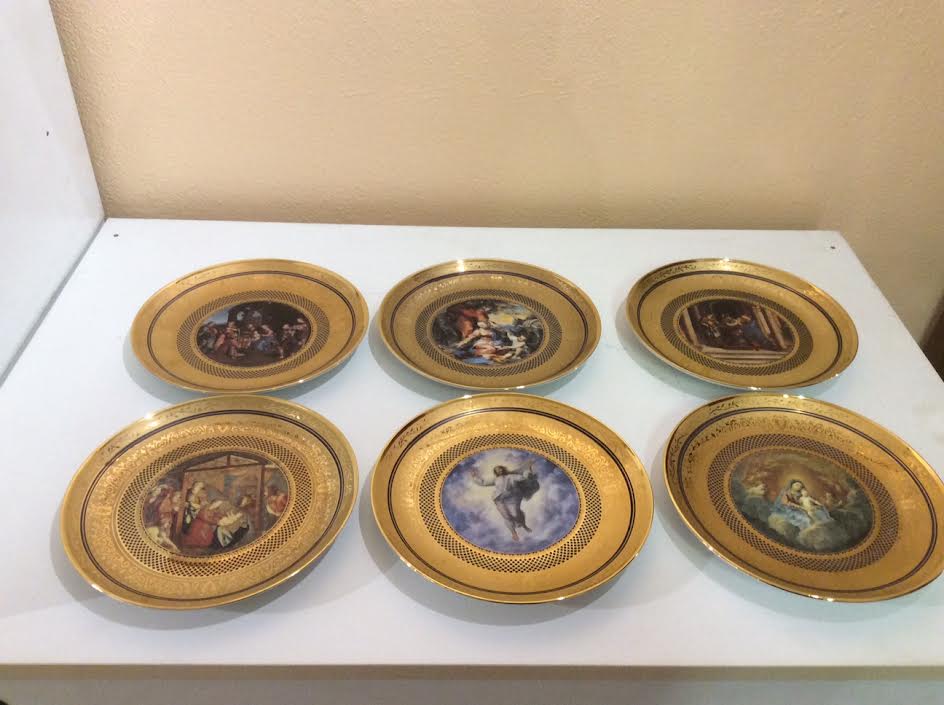 Set of 6 plates vatican