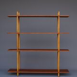 Dutch teak & birch shelving unit