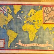 Air France Postal Air Network Map from 1948