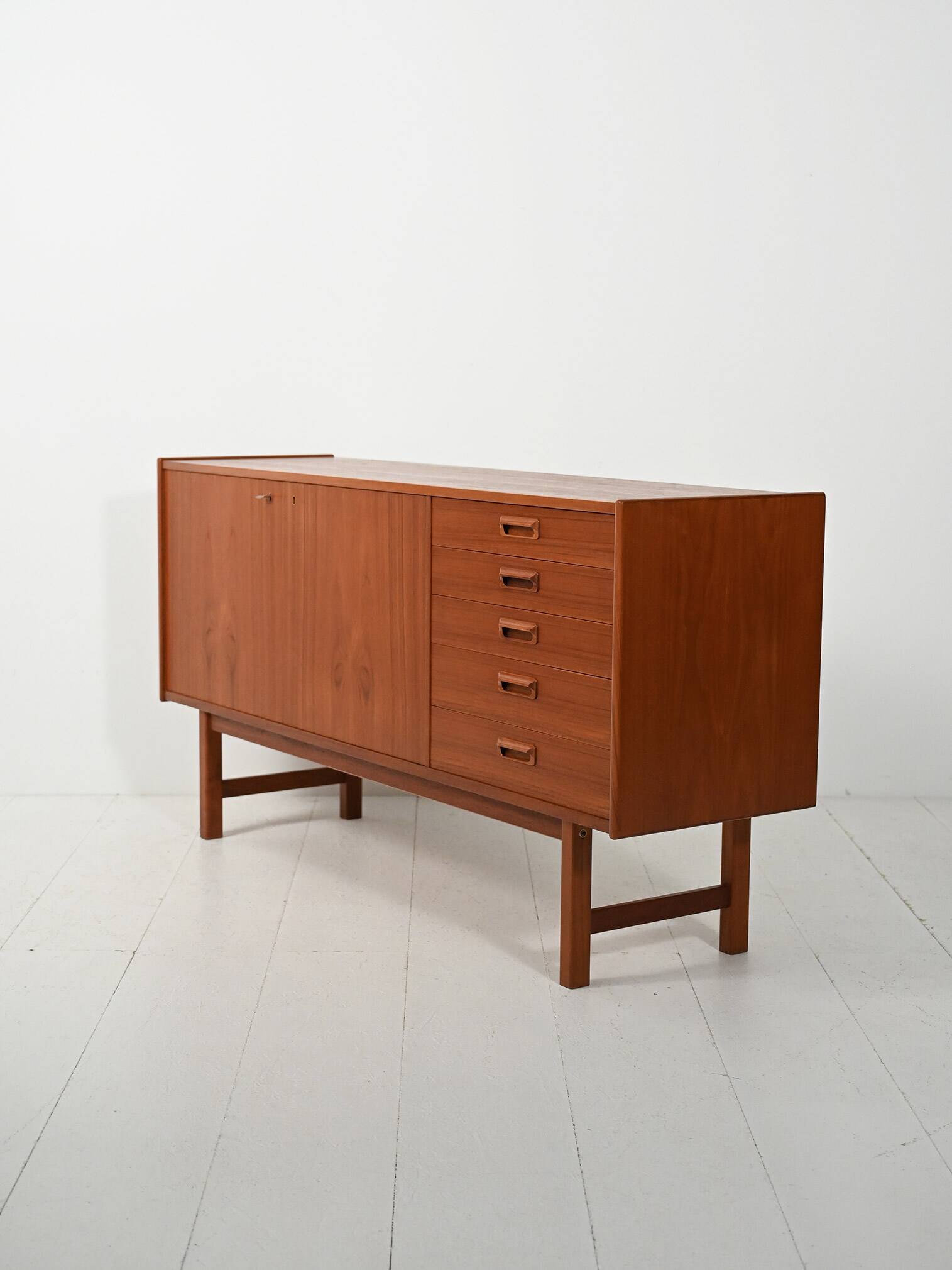 Scandinavian 1960s sideboard with projecting handles