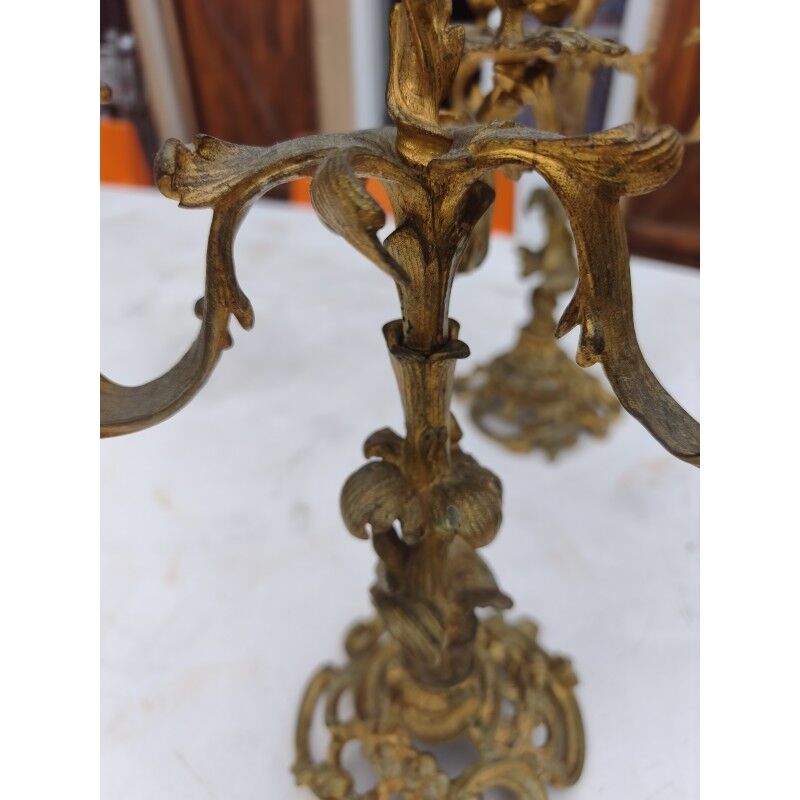 Paire de candélabres en bronze XIXe siècle