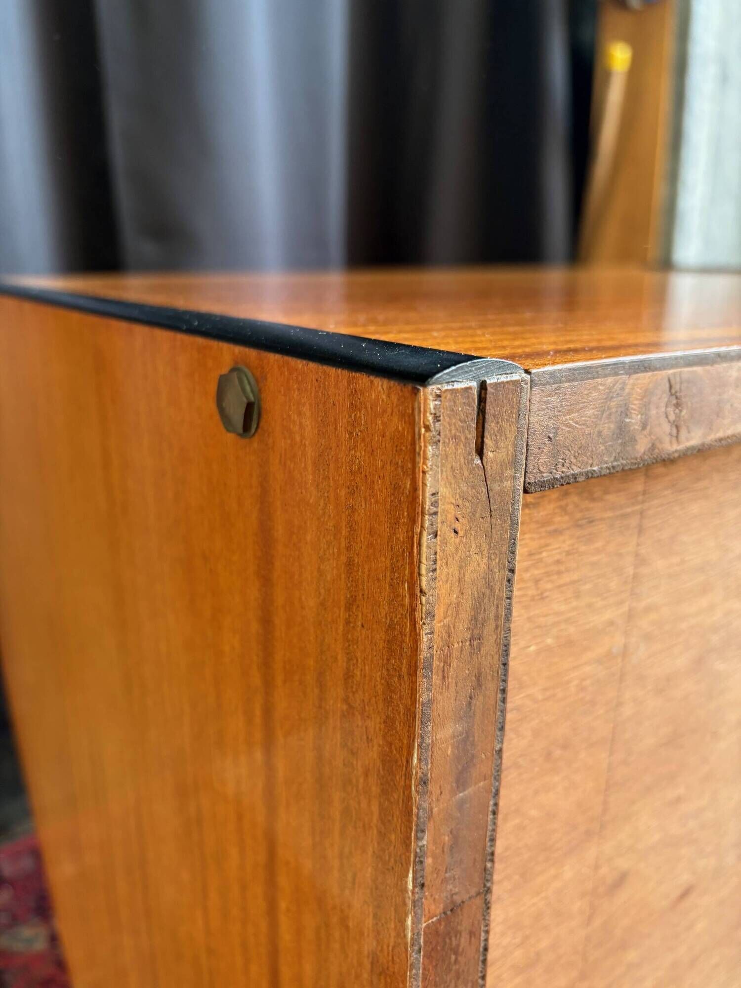 Vintage mini bar in wood and metal – 1950s/60s