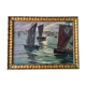 Tableau ancien marine - littoral breton - huile sur bois