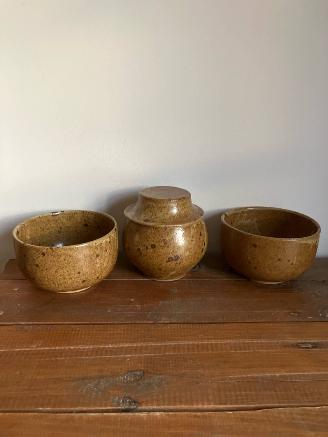 2 bowls and a sugar bowl