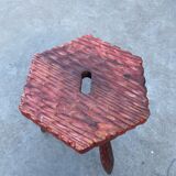 Vintage brutalist stool side table minimalistic