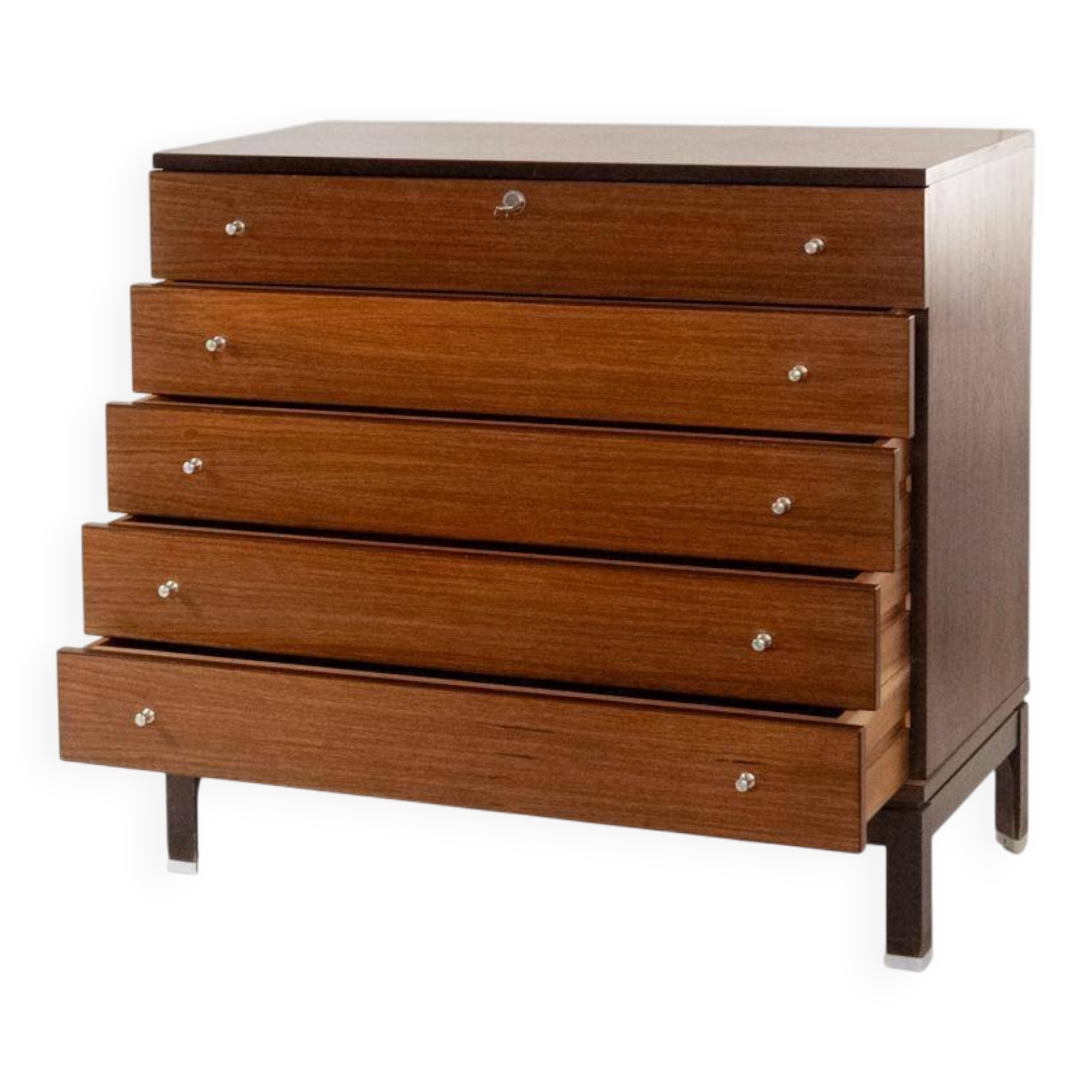 Design Wood Chest of Drawers, Ennio Fazzoli for MIM Roma , Italy 1960s